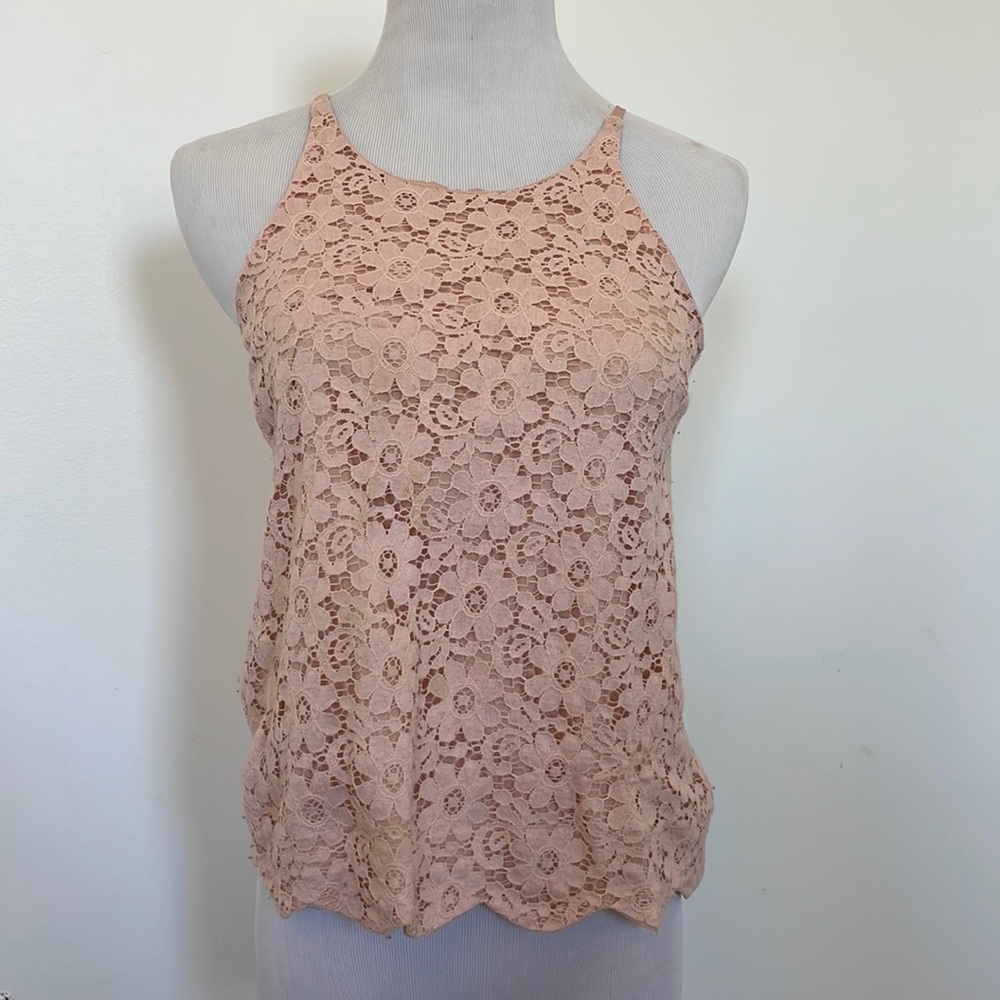 Scalloped Lace Top